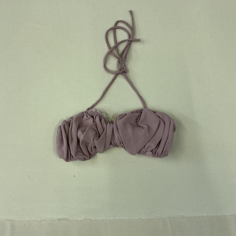 O.Vianca mauve ruched bandeau top